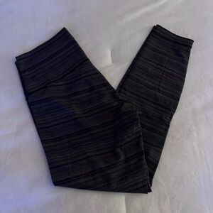 lululemon athletica Black Striped Leggings
